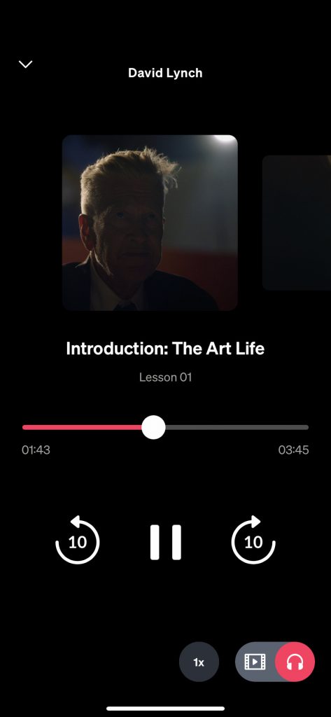 MasterClass audio app