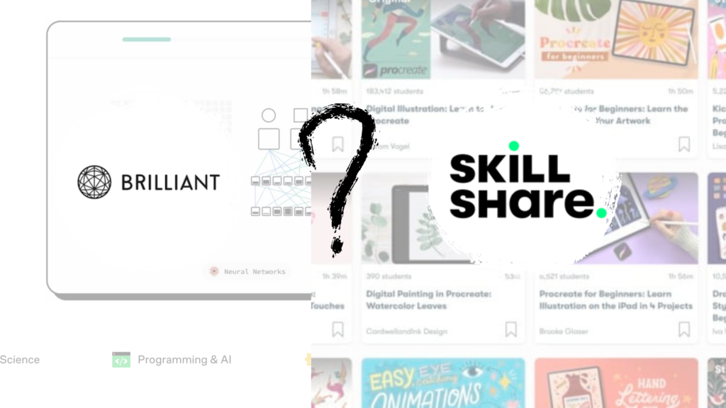 Briliant vs skillshare review